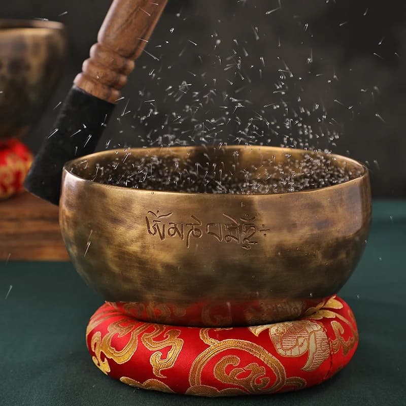 Nepal Full Moon Singing Bowl Handmade Copper Sound Bowl Meditation Sound Healing Singing Bowls Outdoor Yoga Tibetan Bowls