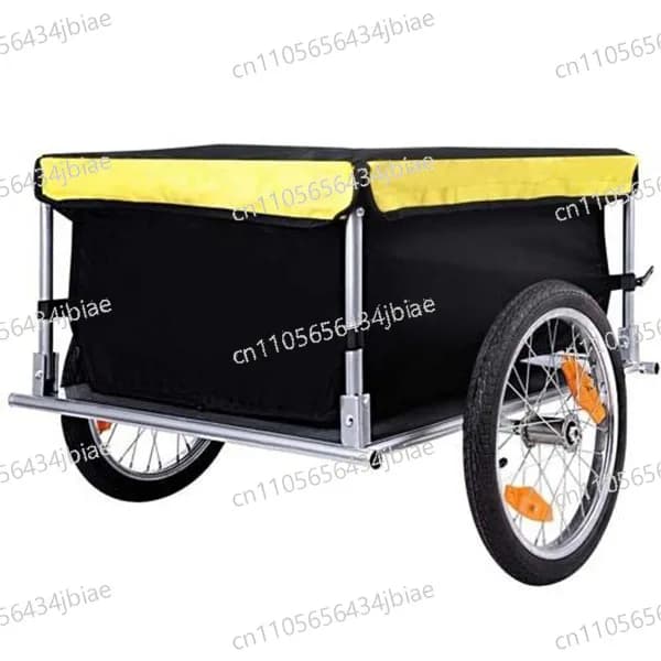 Rimorchio Pieghevole per Bicicletta, Carrello per Trasporto Bici, Campeggio, Tenda, Bagagli