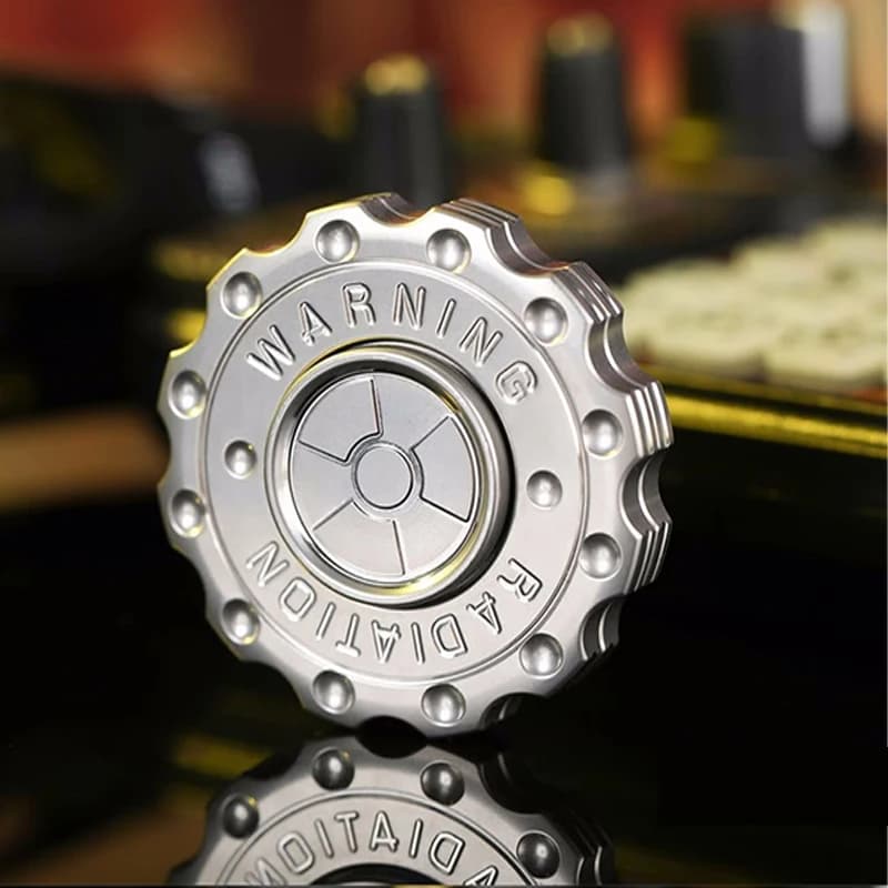 Avvertimento di radiazioni Fidget Clicker Spinner EDC Gear Hand Spinner Adult Fidget Toys ADHD Tool ansia giocattoli antistress