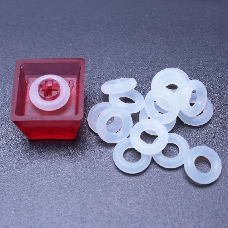 R53C O-Ring Rubber Oring Keyboard Switch Dampeners White Sound Reduction (120PCS)