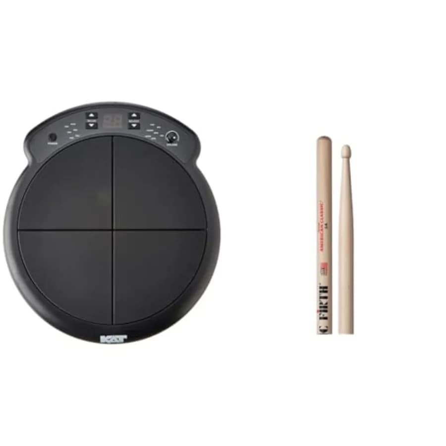 Modulo Sonoro per Batteria Elettronica e Percussioni con Finitura Nera e Bacchette Vic Firth American Classic 5A per Performance dal Vivo
