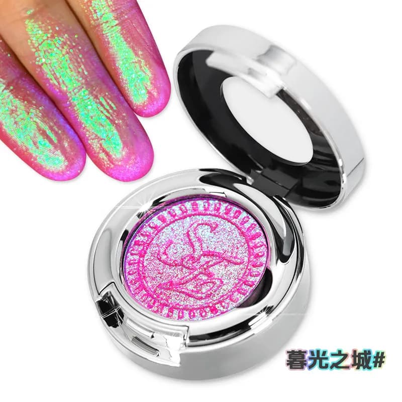 Ombretto Camaleonte Illuminante Ultra-Sparkle Duochrome Shimmer, Polvere Perlata Sfumata, Trucco Occhi Multiuso Altamente Pigmentato