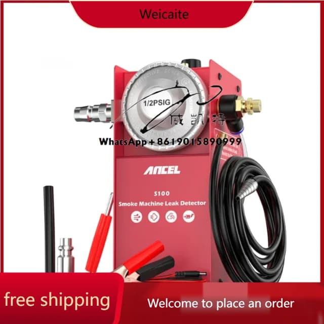 Ancel S100 Rilevatore di Fumo per Auto, Strumento Diagnostico per Perdite EVAP e Vuoto, Localizzatore di Perdite Tubi Carburante DC12V, Rilevatore di Fumo per Perdite Auto