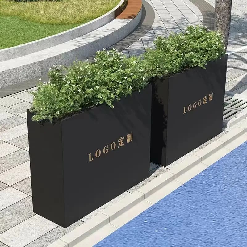Flower box galvanized sheet fence sales department flower bed courtyard partition commercial street