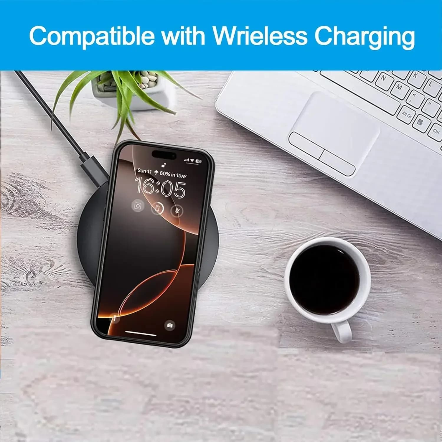 Custodia Caricabatterie Wireless alla Moda da 10000mAh per iPhone 17 Air 16e 16 Plus 15 Pro Max, Power Bank Magnetico Sottile