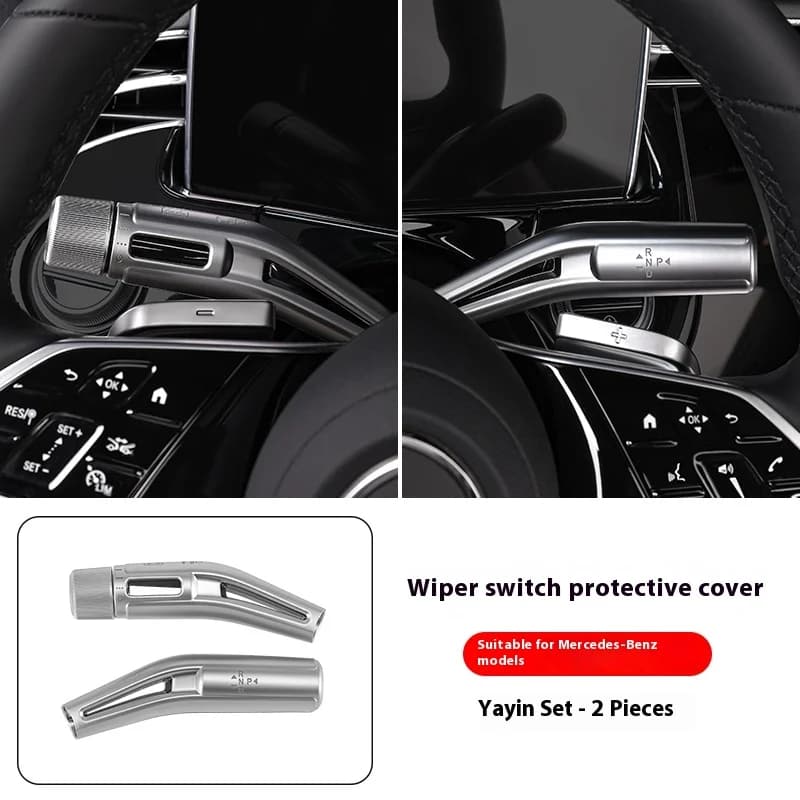Per Mercedes-Benz Classe E/S/C E300 E350 GLC braccio tergicristallo coperchio protettivo cambio adesivo decorativo bracciolo accessori auto