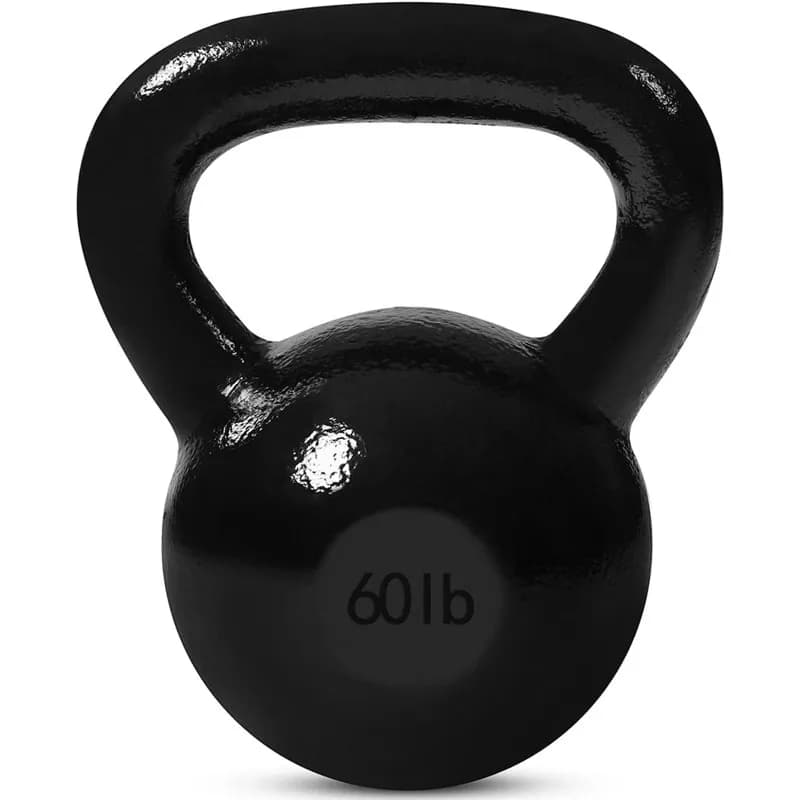 Kettlebell Singolo in Ghisa Verniciata a Polvere per Allenamento Intenso di Forza e Palestra Domestica