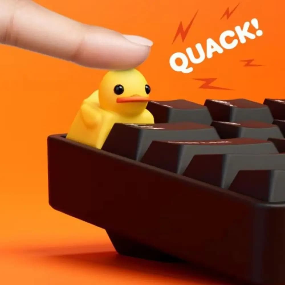 Keycap in Resina a Forma di Anatra, Decorazione da Scrivania, Tappo per Tastiera Meccanica, Design Creativo Giallo, Keycap ESC, Accessori per Giochi