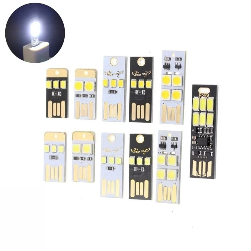 Mini LED USB Plug Lamp 5V Pocket Card Lights LED Module Book Reading Light Table Lamp for Power Bank Computer Laptop