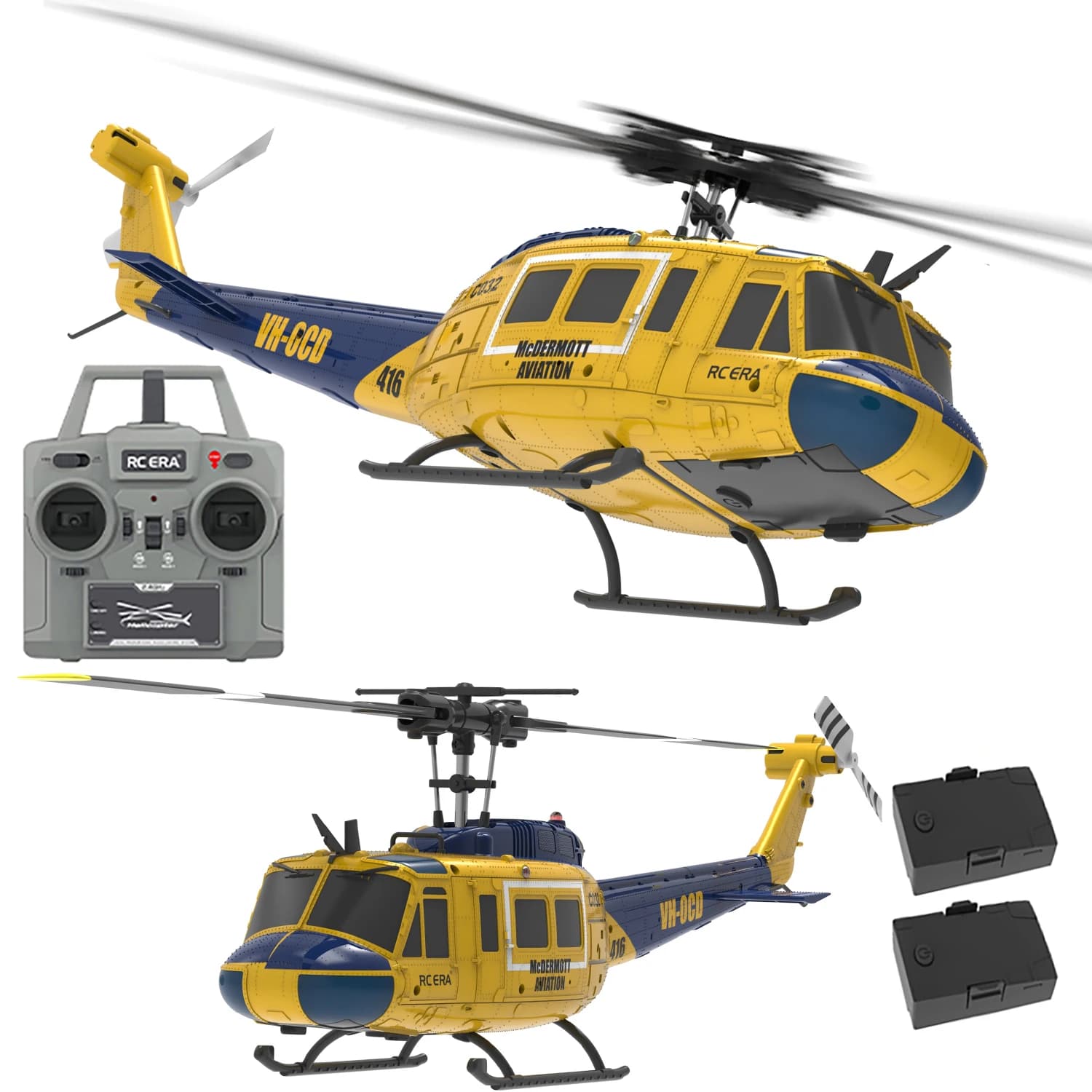 6CH C032 UH-1 C123 EC135 Brushless RC Elicottero Aereo per Adulti Esperto di Posizionamento del Flusso Ottico/Vola Upside Imbottiture 3D Rolling
