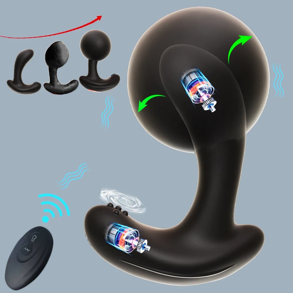 Vibratore anale Gonfiabile Butt Plug Massaggiatore prostatico remoto Gonfiaggio automatico Stimolatore prostatico maschile femminile vibrante