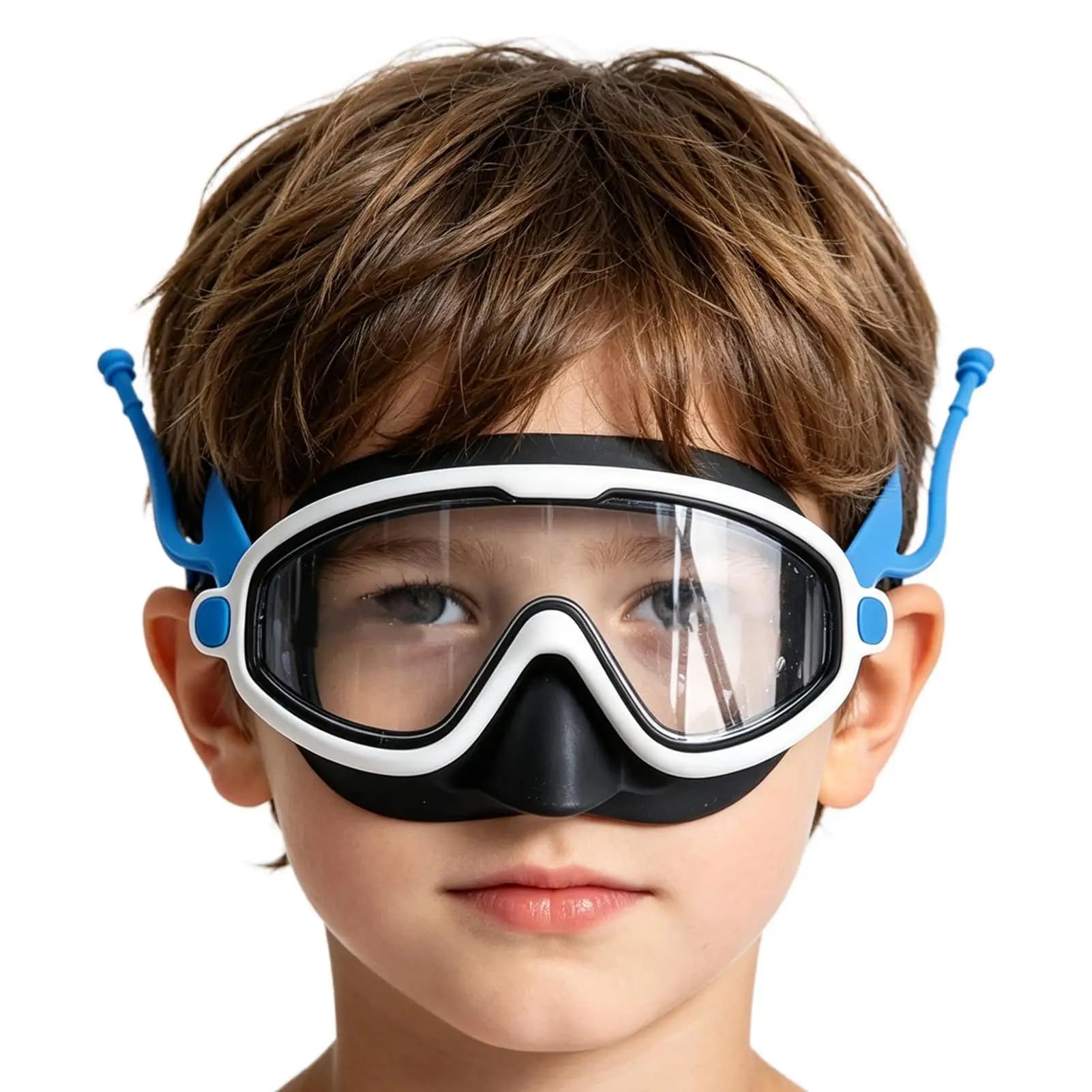 Swim Goggles Kids Anti-Fog Pool Glasses With Nose Cover Swim Goggles With Nose Cover For Beach Outdoor Camping Hiking Backyard