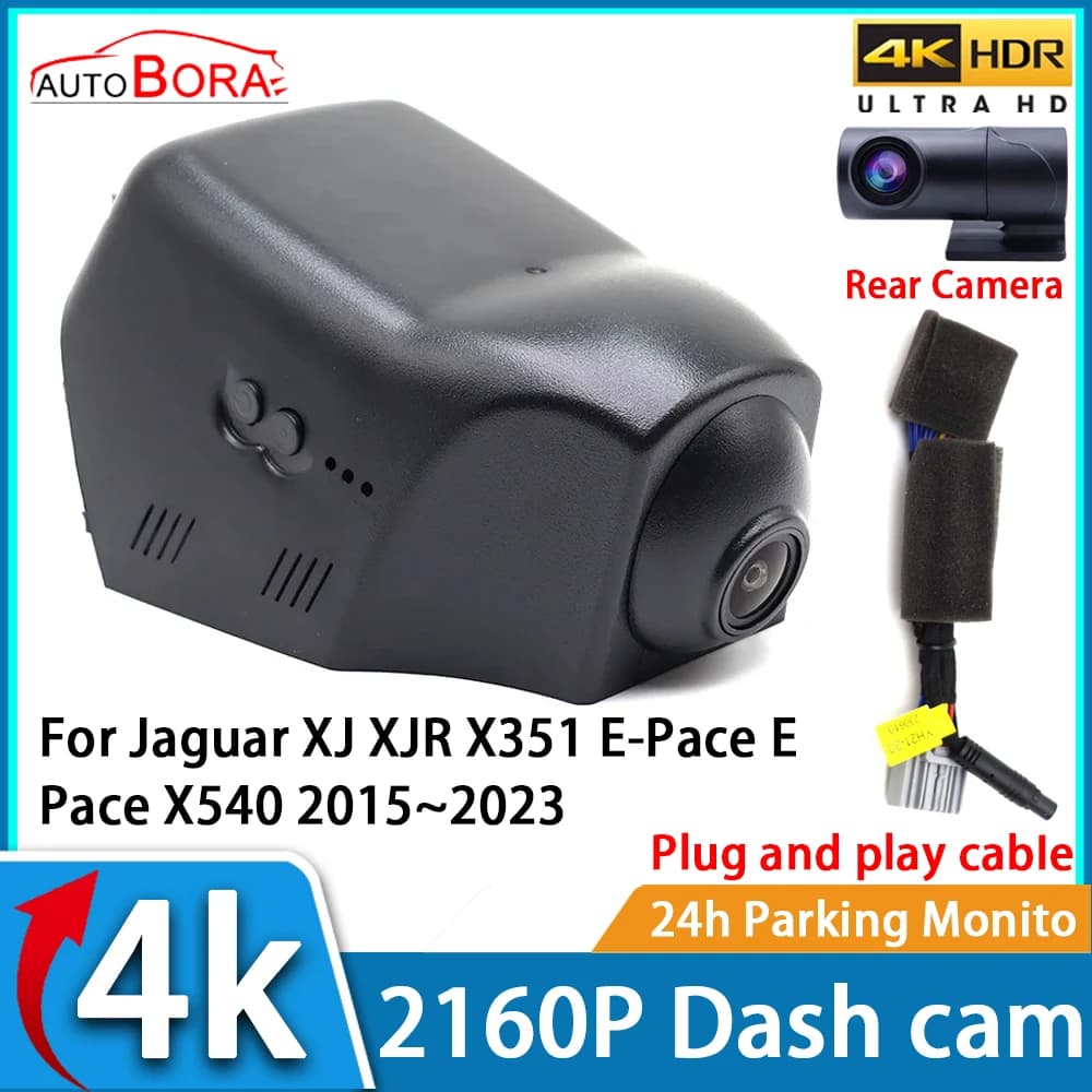 Registratore Video per Auto ZhuCamX con Visione Notturna UHD 4K 2160P DVR Dash Cam per Jaguar XJ XJR X351 E-Pace E Pace X540 2015~2023