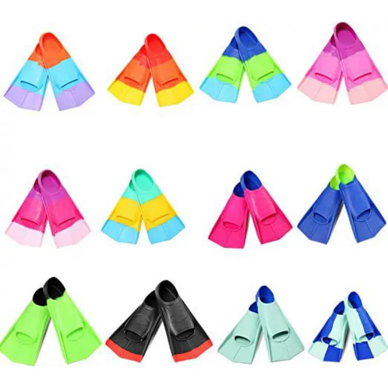Hot Sale Yellow Duck Silicone Short Swim Fins for Adults Kids, Professional Freestyle Breaststroke Diving Snorkeling Sports Gear