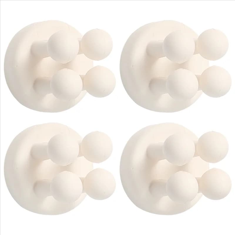 B97A-Sporti per spazzolino in silicone (4 pezzi) - Ganci murali autoadesivi multifunzione per appendere chiavi Ke A