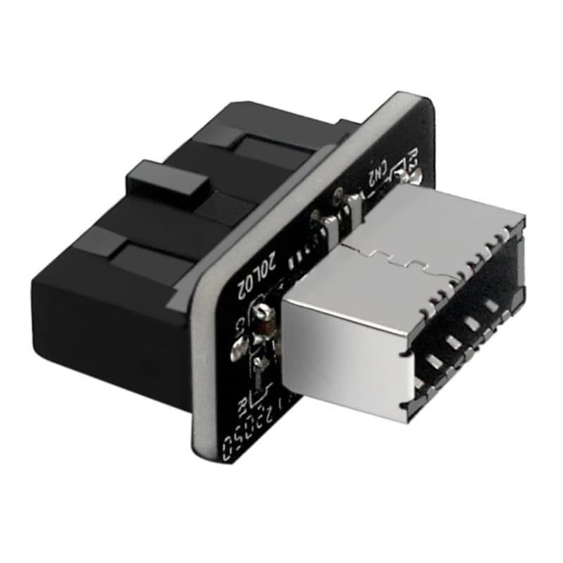 Adattatore per pannello frontale USB tipo-E femmina a USB 3.0 adattatore maschio a 19 PIN Splitter verticale interno per scheda madre di tipo C