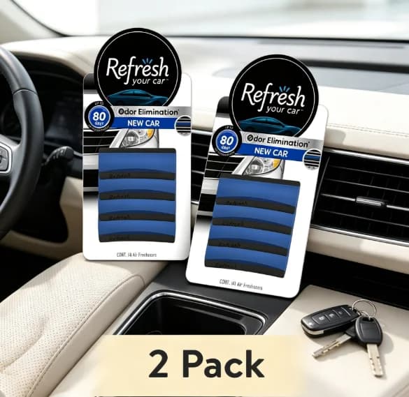 Car Air Freshener Vent Clip Stick Refill 4 Pieces New Car Scent Perfume Aroma Diffuser for Vehicle Home Office Air Fresheners Ventilation Fragrance