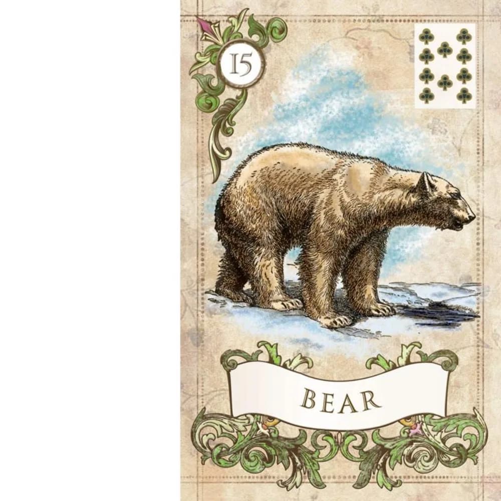 38 fogli di carte per predizione fortuna Lenormand vecchio stile versione inglese 9 * 6 cm
