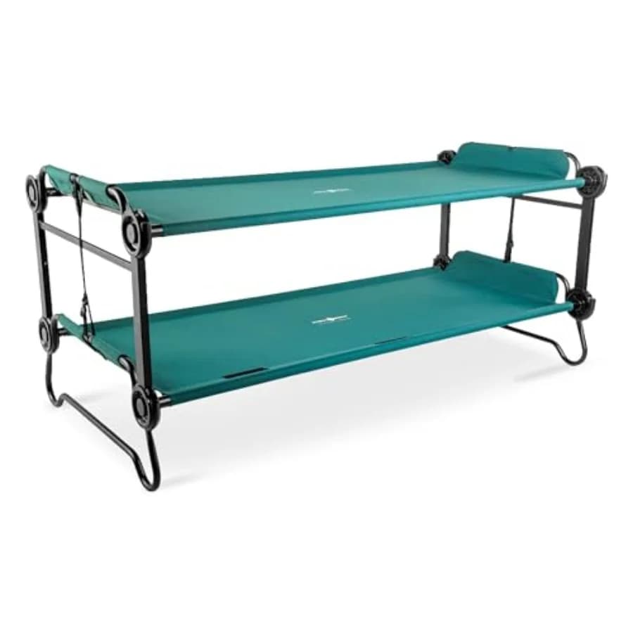 Letti da campeggio portatili extra large con borse per il trasporto - Sistema di dormire per interni o esterni resistente, convertibile in panca o letto singolo