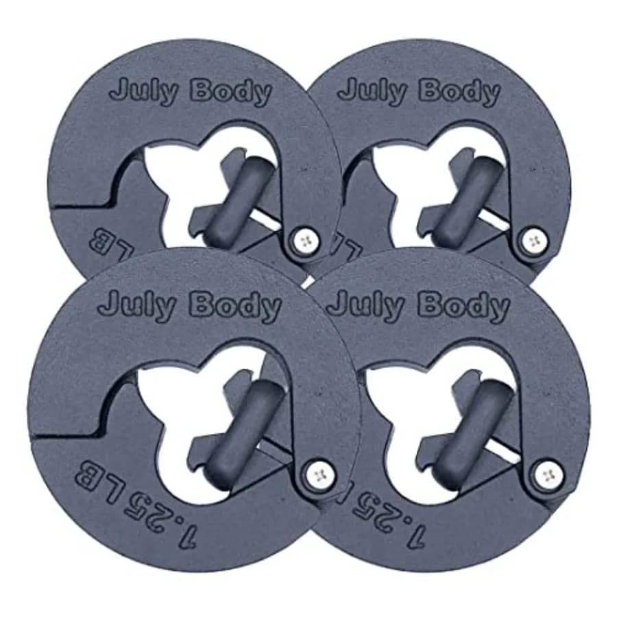 Clip per Pesi da 1,25 Libbre Aggiungono 2,5 Libbre in Totale - Per Manubri, Kettlebell e Bilancieri - Peso da 1,25 Libbre - Aggiunta di Peso per Manubri - Du
