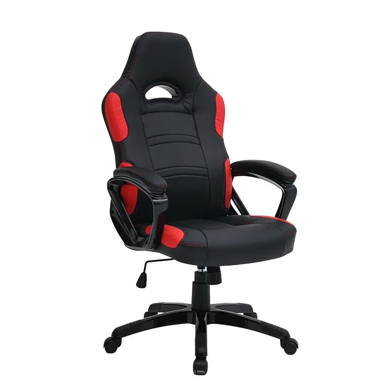 Offerta Sedie Sedia da gioco di lusso rossa da corsa ergonomica con schienale alto in pelle PU reclinabile supporto lombare regolabile braccioli poggiatesta