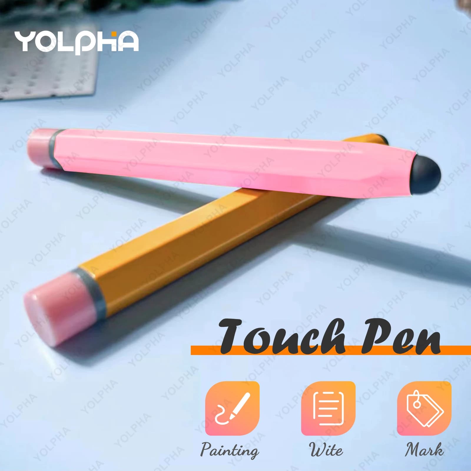 Penna Stilo Universale per iOS Android, Penna Touch per Disegno, Matita Capacitiva per iPad Samsung Xiaomi Tablet Smartphone, Stilo Carino