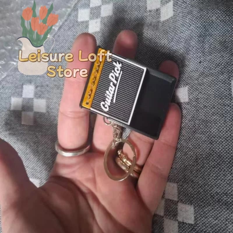 Portable Guitar Pick Storage Keychain Box With Capacity for 3 to 5 Picks Designed for Musicians