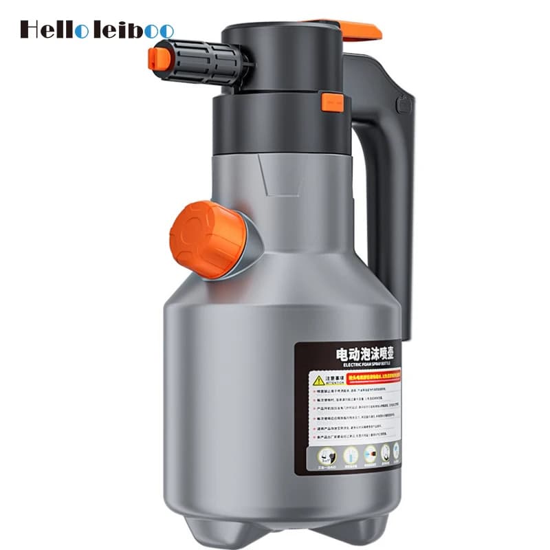 LEIBOO 2L Powerful Electric Foam Sprayer Washing Machine Snow Foam Bottle Rechargeable Automatic Washing Machine Can Auto Accessories
