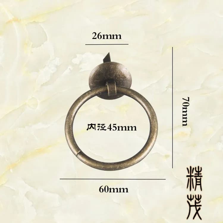 Jingmao-195 Anello europeo cassetto antico anello di trazione a foro singolo maniglia per porta dell'armadio materiale in ferro