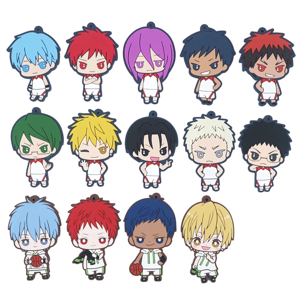 Il basket di Kuroko Anime Kuroko no Basuke Kagami Taiga Kuroko Tetsuya Kise Ryota Portachiavi in gomma