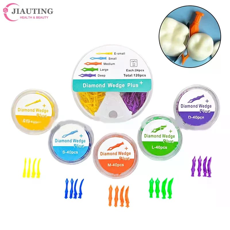 1 Scatola di Cunei Dentali Monouso per Spazi tra i Denti, 5 Misure, per Sigillare il Diastema, Cuneo Composito per Spazi tra i Denti, Accessori per la Cura Orale Medica, Matrice Endodontica