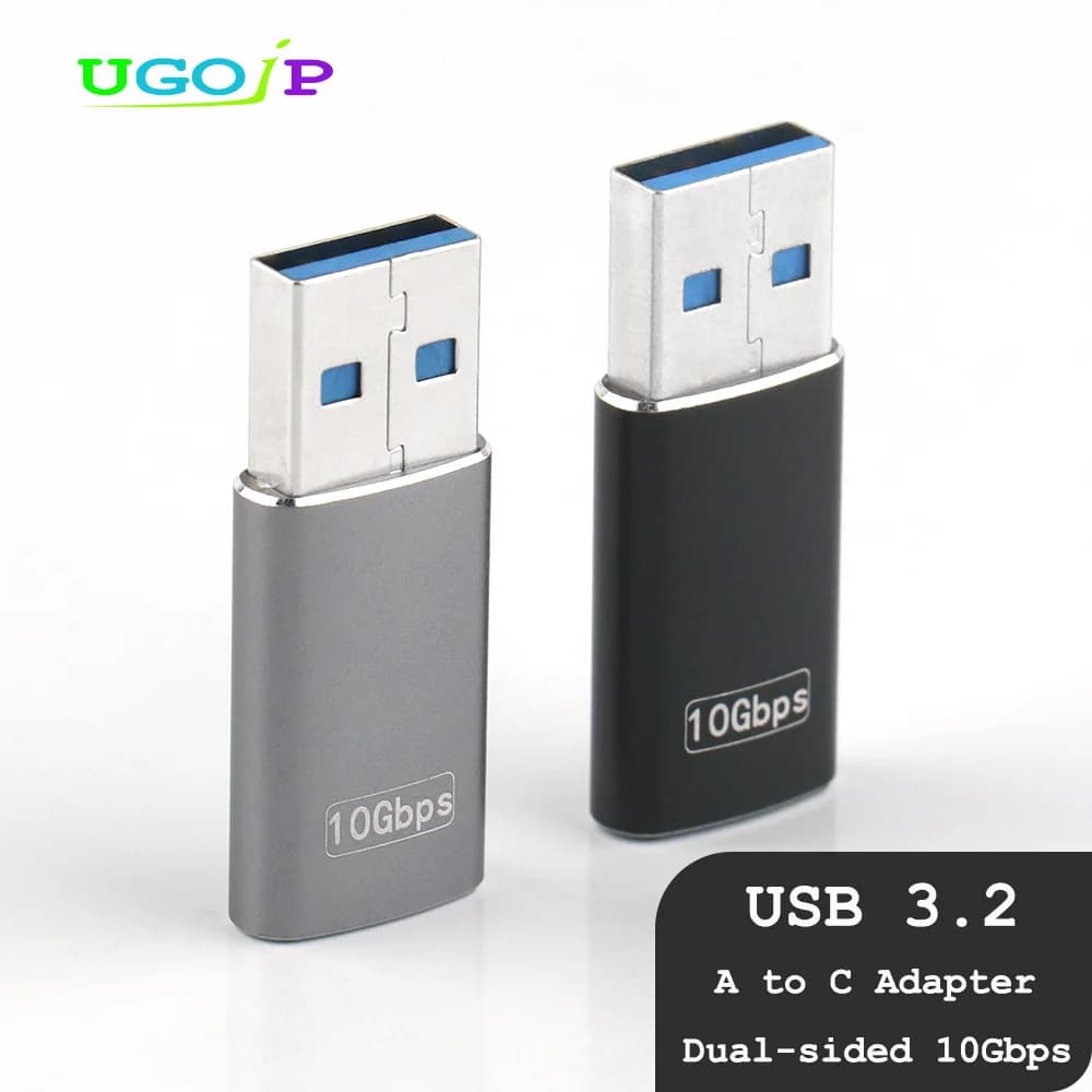 UGOjP USB 3.2 Type C OTG Adapter USB A to Type C Cable Converter For Macbook Samsung Huawei Xiaomi Double Sided 10Gbps Adapter