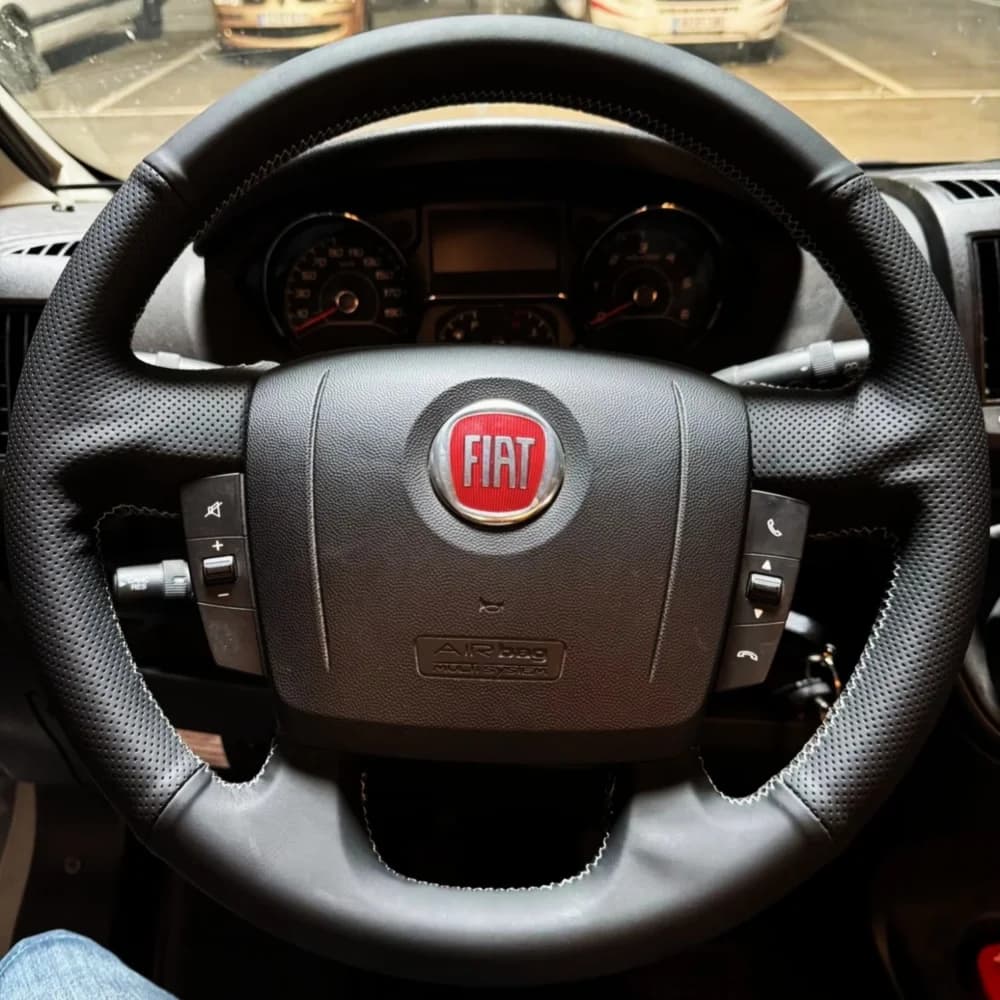 Personalizzazione Cucito a mano in pelle microfibra Coprivolante per auto Accessori per Fiat Ducato Peugeot Boxer Citroen Jumper