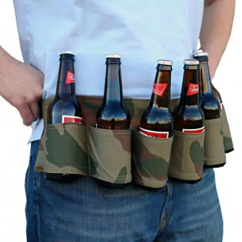 Arrampicata Campeggio Trekking Fondina Bottiglia portatile Marsupio da birra Marsupio Confezione da 6 bottiglie di vino Porta lattine per bevande Organizzatore sospeso