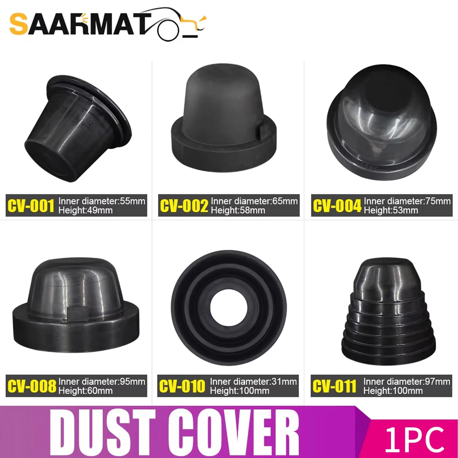 2 Pieces Auto HID LED Headlight Dust Cover Waterproof Rubber Roller Covering Dust Covering 60 65 70 75 80 85 90 95 100mm