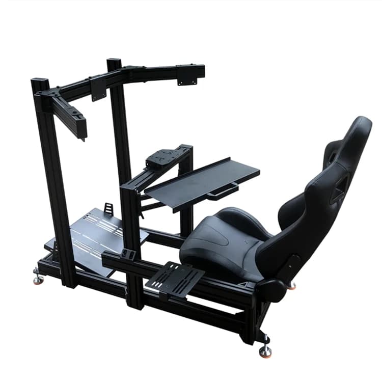 4080 Aluminum Profile Driving Simulator Kit with Custom T Slots Sim Racing Cockpit Motion Rig Seat Play with Triple Monitor Support