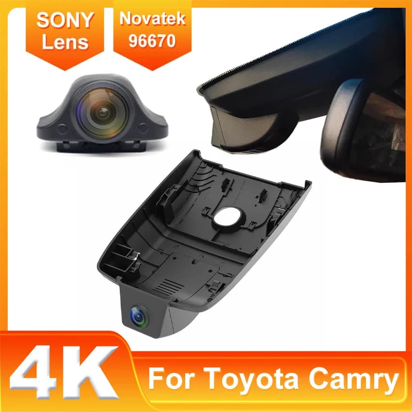 Plug and Play Dash Cam For Toyota Camry 8th Gen XV70 2018-2023, OEM-Style Design Car DVR, Night Vision, Loop Recording, WiFi