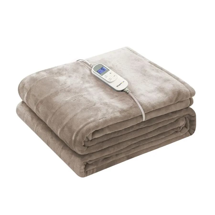 Coperta Elettrica Riscaldante 72 x 84 Pollici, Misura Full Size, con 10 Livelli di Riscaldamento e Impostazioni di Tempo fino a 12 Ore, in Flanella a Riscaldamento Rapido