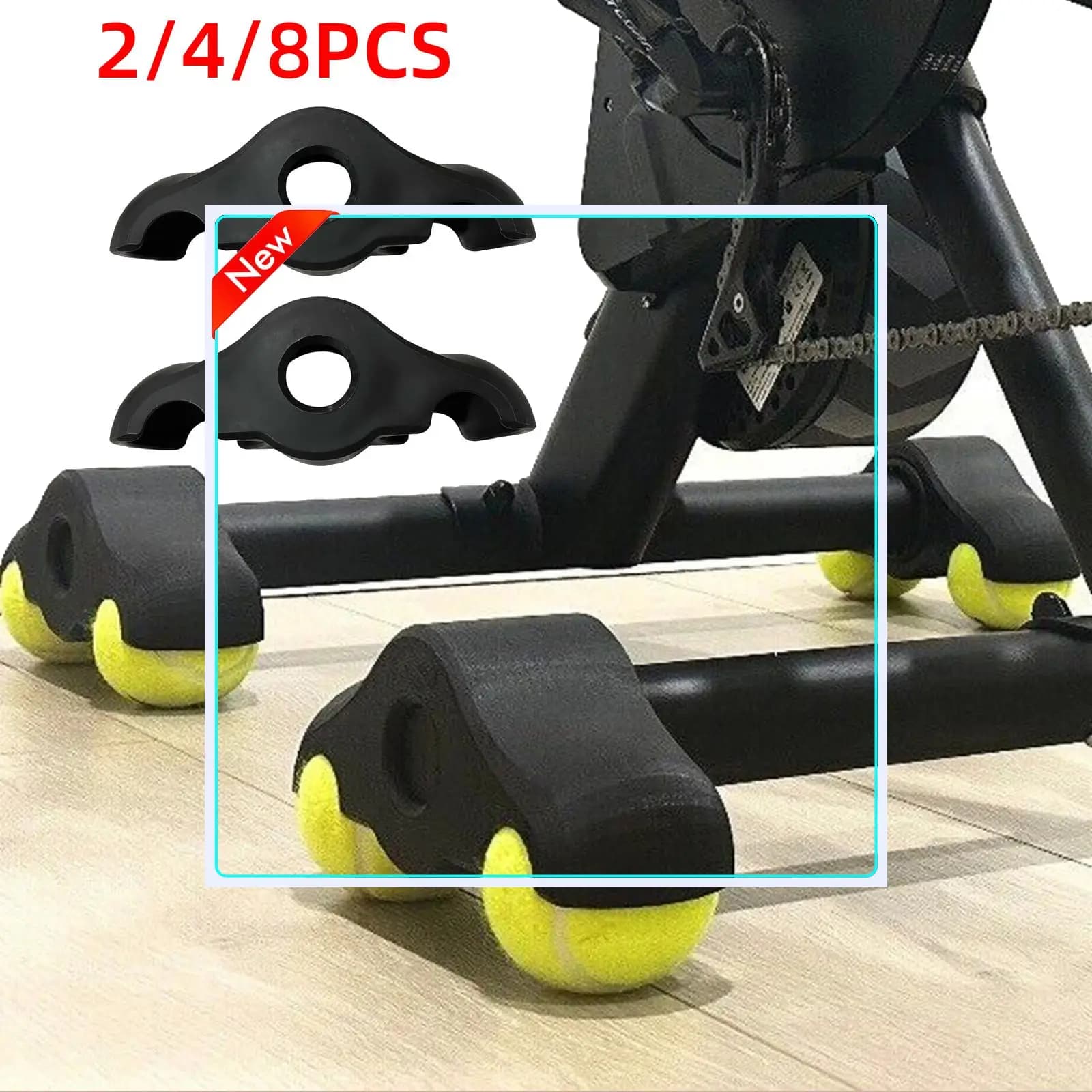 2/4 Pieces for Cycling, Tennis Ball Mats, Indoor Cycle Mats, Home Training Equipment