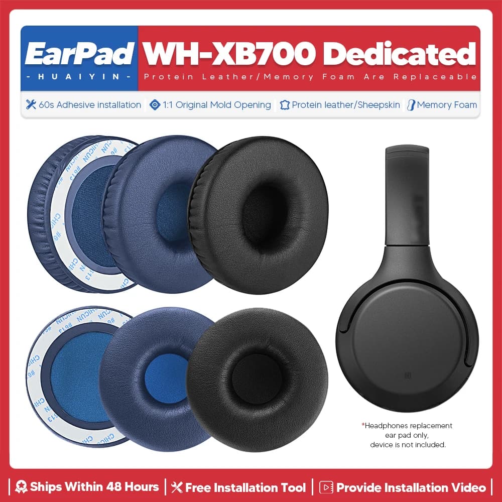 Replacement Ear Pads For Sony WH XB700 Bluetooth Wireless Headphone Accessories Earpads Headset Ear Cushion Repair Parts