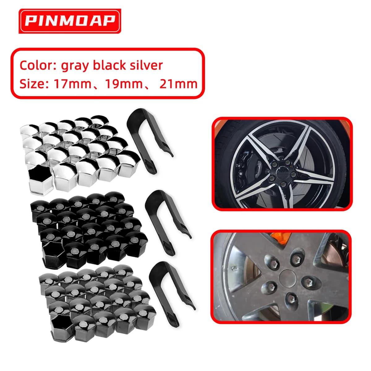 20 PZ 17/19/21mm Car Wheel Nut Cover Dado Bolt External Decoration Screwdriver Wheel Hub Wheel Wheel Cover Pneumatic