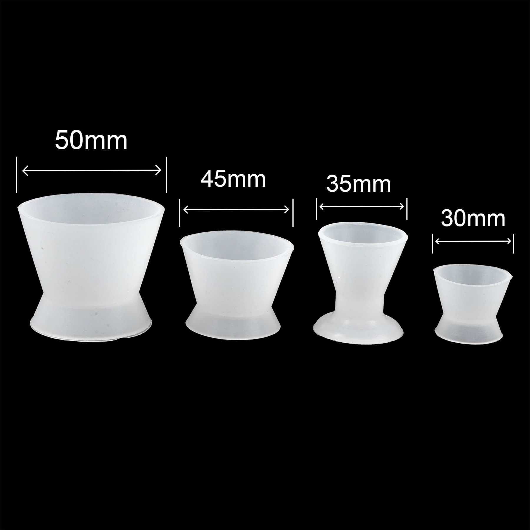 4 pcs Materials Dentali Mixing Bowl In Silicone Use Plates Dappen Whitening Of The Tooth Laboratory Instruments Odontology