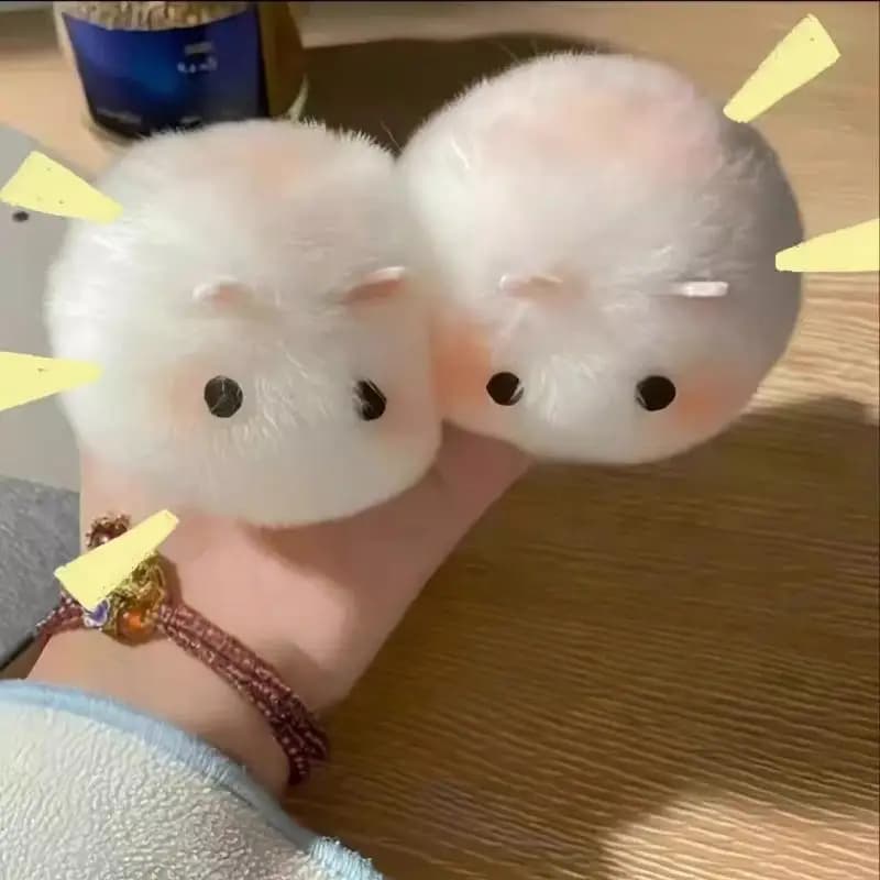 Cute Plush Rabbit Hair Clips Fluffy Soft 1Pcs Anti-slip Hair Pins for Girls Home Daily Wear Dating Use