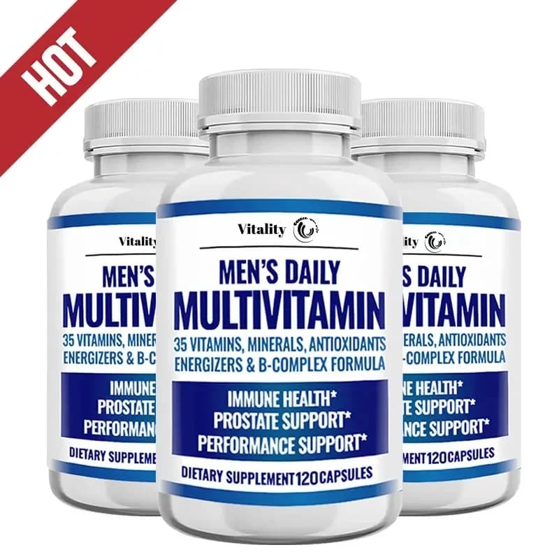 Multivitamic supplement for man – Provides cognitive brain, energy and strength and muscle mass