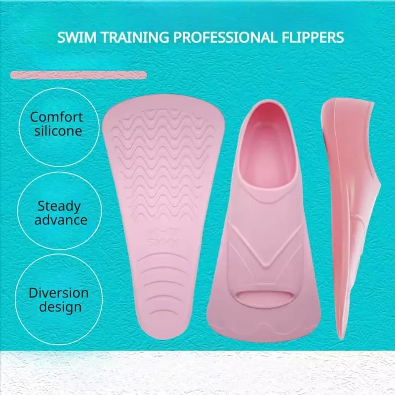 Professional Swimming Pins Silicone Short Training Pins Snorkeling Water Supplies Adult Frog Shoes Children