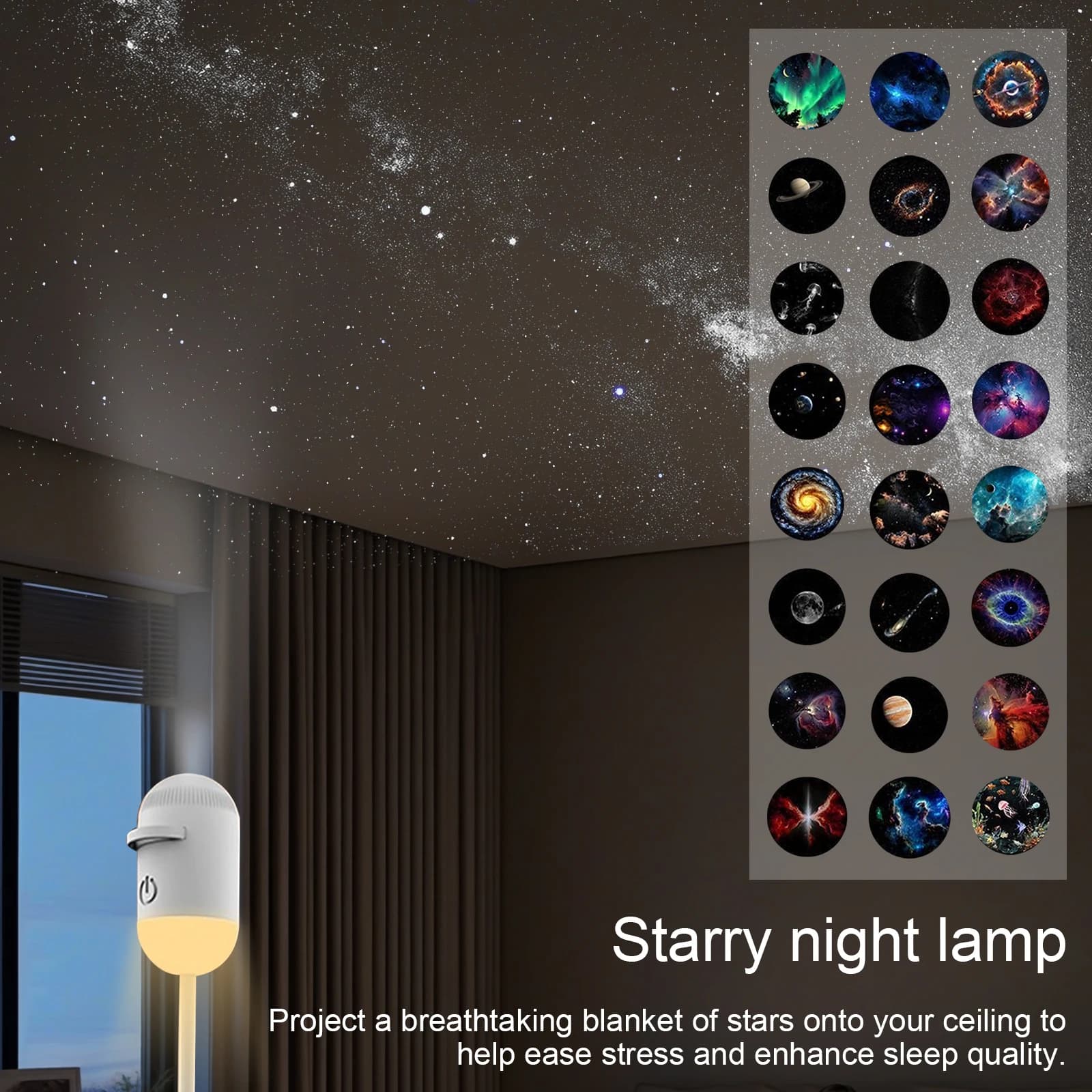 Proiettore Galassia 2-in-1, Mini Lampada USB per Interni Auto, Luce Ambientale LED Cielo Stellato per Feste, Casa, Camera da Letto, Decorazione Notturna