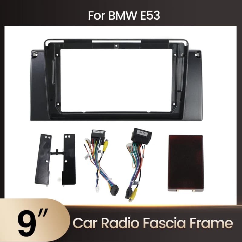 Per BMW serie 5 E38 E39 E53 X5 autoradio Multimedia Navigation Fascia Frame Adapter Canbus Box Decoder Dash Fitting Panel Kit