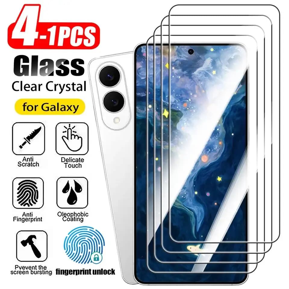 1-4 Pezzi Protezione Schermo in Vetro Temperato per Samsung Galaxy S25 S24 Ultra S23 Plus S22+ S21 FE