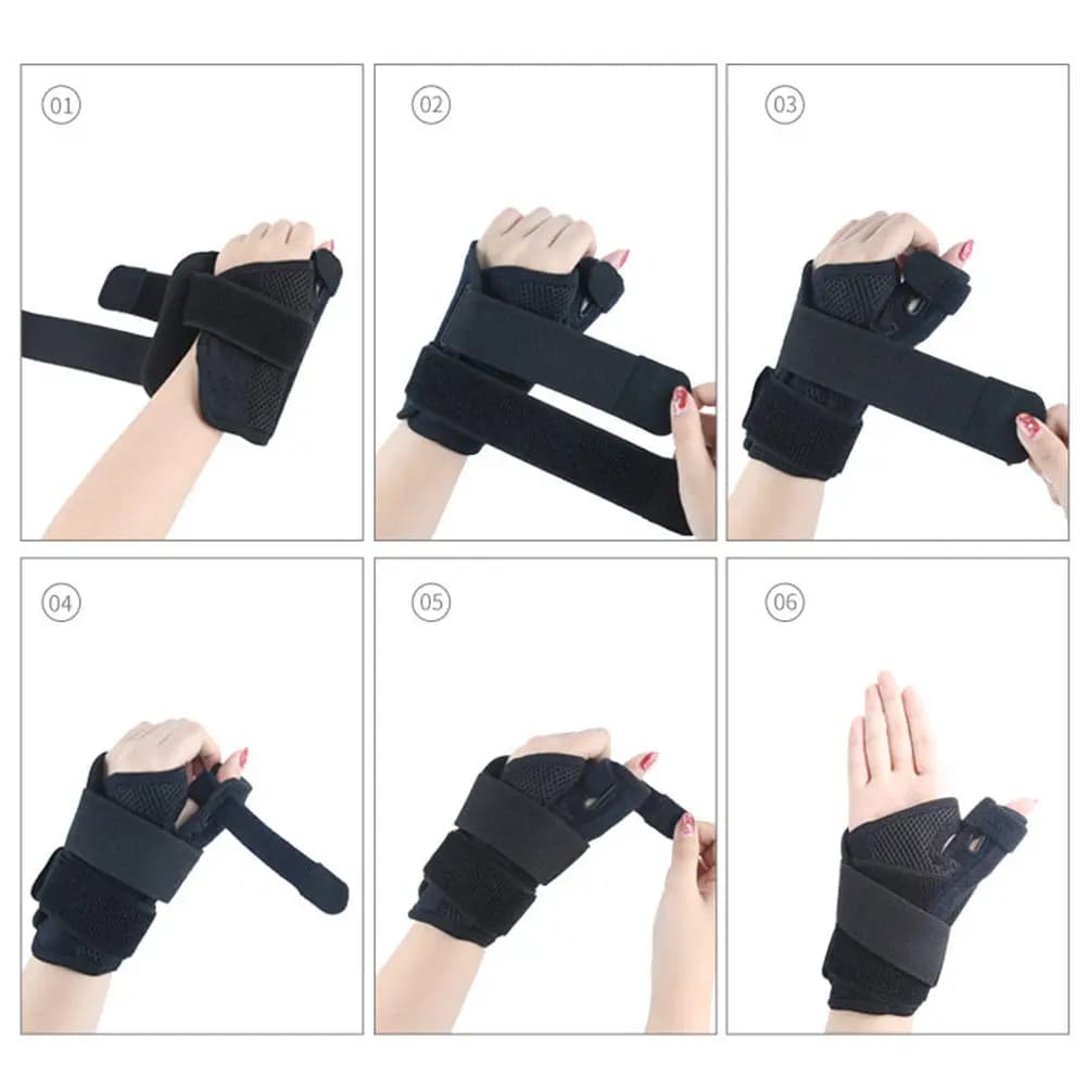 1 Pezzo Fascia da Polso Regolabile con Supporto per Dita, Tutore per Pollice, Tutore per Dito a Grilletto, Tutore per Pollice e Fascia da Polso per Sollievo dal Dolore