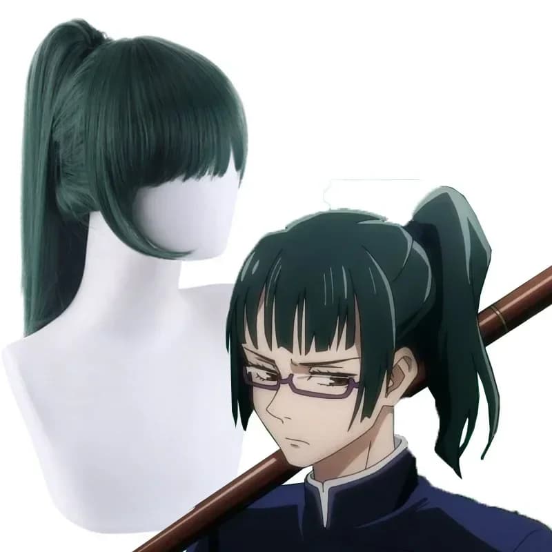 Halloween Parrucca Cosplay Anime Jujutsu Kaisen Zenin Maki, Costumi per feste e vacanze per giochi di ruolo